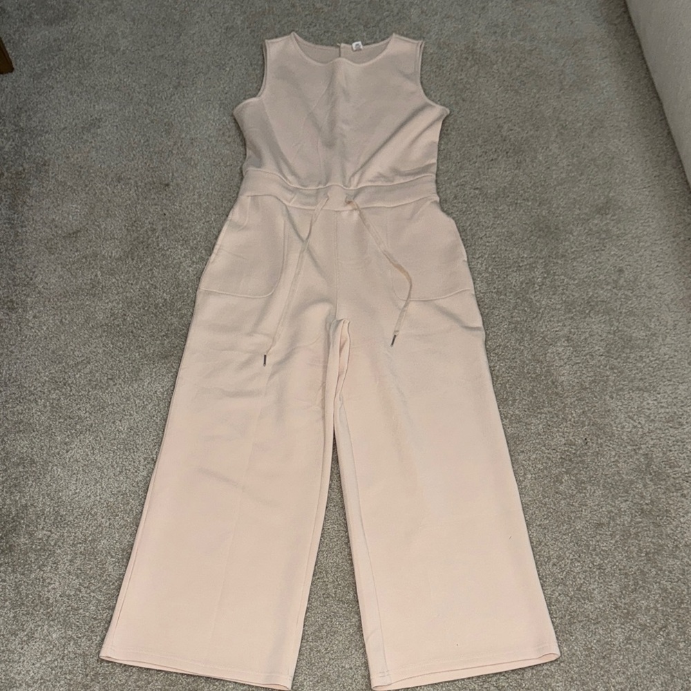 Sleeveless Beige Jumpsuit